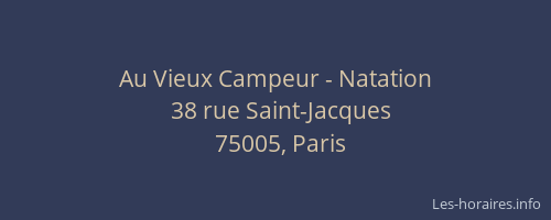 Au Vieux Campeur - Natation