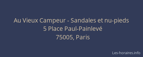 Au Vieux Campeur - Sandales et nu-pieds