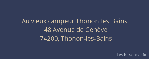 Au vieux campeur Thonon-les-Bains