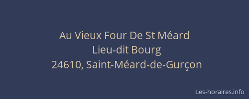 Au Vieux Four De St Méard