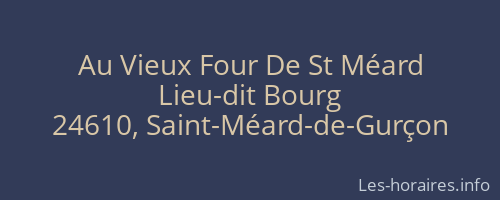 Au Vieux Four De St Méard