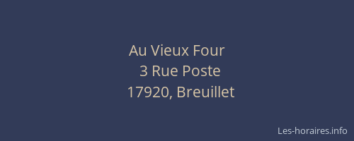 Au Vieux Four
