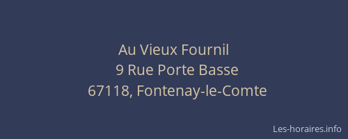 Au Vieux Fournil