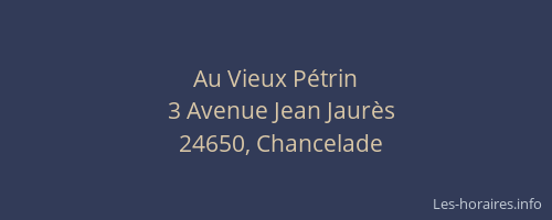 Au Vieux P&eacute;trin