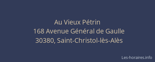 Au Vieux P&eacute;trin
