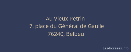 Au Vieux Petrin