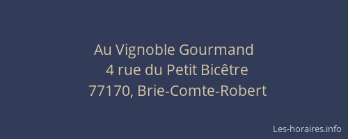 Au Vignoble Gourmand
