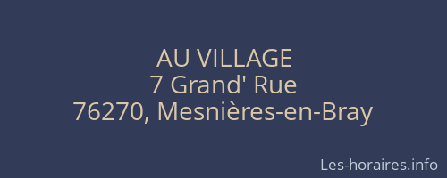 AU VILLAGE