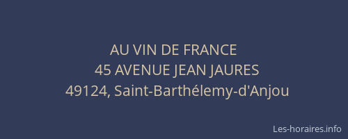 AU VIN DE FRANCE