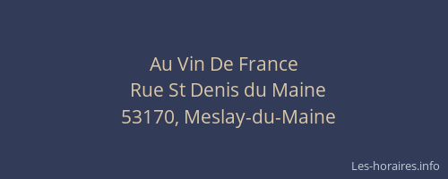Au Vin De France