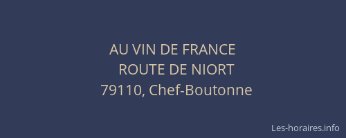 AU VIN DE FRANCE