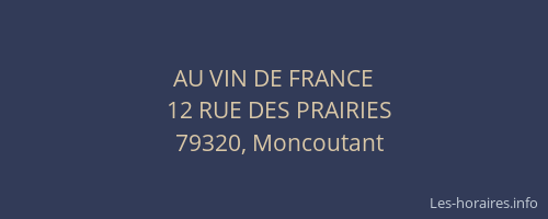 AU VIN DE FRANCE