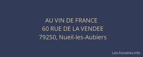 AU VIN DE FRANCE