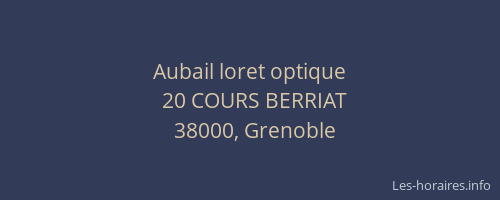 Aubail loret optique