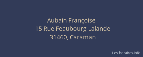 Aubain Françoise