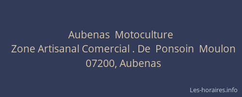 Aubenas  Motoculture
