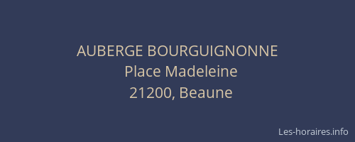 AUBERGE BOURGUIGNONNE