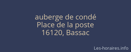 auberge de condé