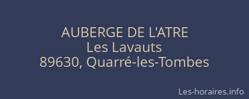AUBERGE DE L'ATRE