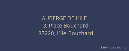AUBERGE DE L'ILE