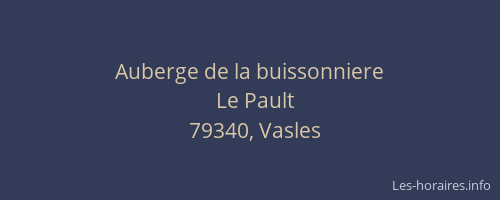 Auberge de la buissonniere