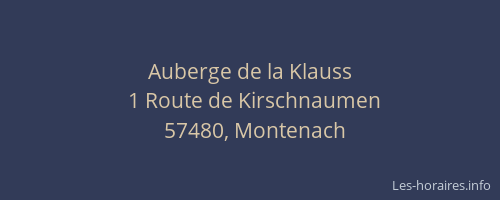 Auberge de la Klauss
