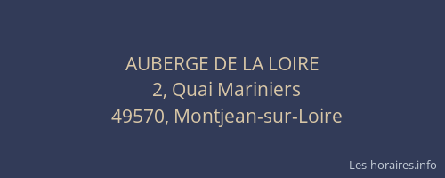 AUBERGE DE LA LOIRE