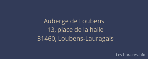 Auberge de Loubens