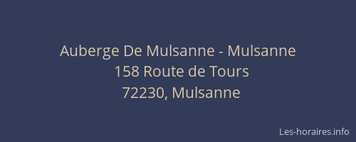 Auberge De Mulsanne - Mulsanne