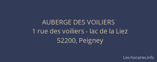 AUBERGE DES VOILIERS