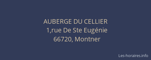AUBERGE DU CELLIER