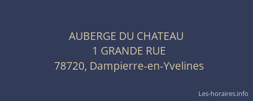 AUBERGE DU CHATEAU