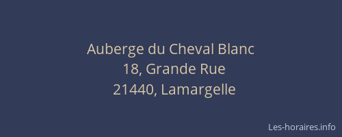 Auberge du Cheval Blanc