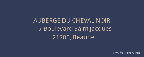 AUBERGE DU CHEVAL NOIR
