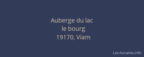 Auberge du lac