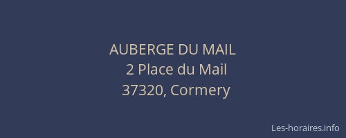 AUBERGE DU MAIL