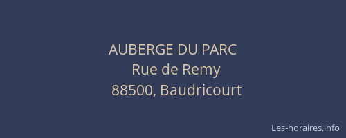 AUBERGE DU PARC