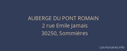 AUBERGE DU PONT ROMAIN