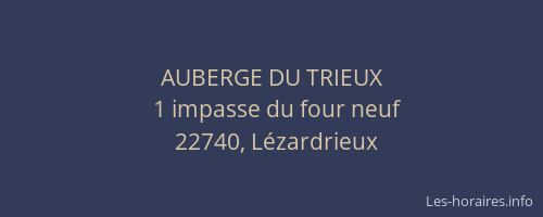 AUBERGE DU TRIEUX