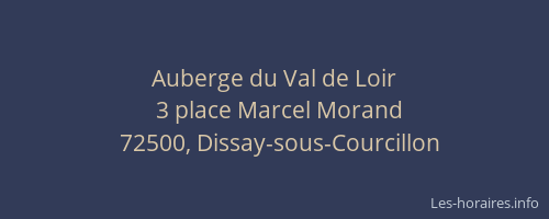 Auberge du Val de Loir