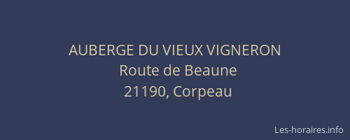 AUBERGE DU VIEUX VIGNERON