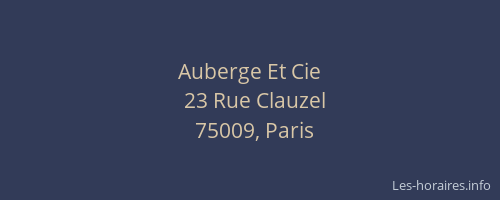 Auberge Et Cie