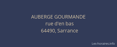 AUBERGE GOURMANDE