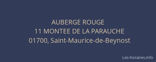 AUBERGE ROUGE