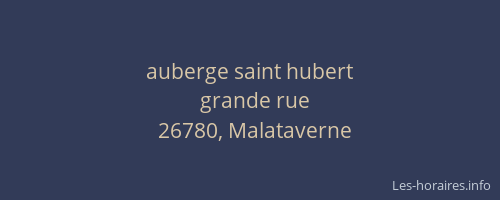 auberge saint hubert
