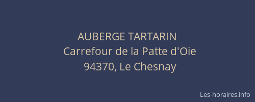 AUBERGE TARTARIN
