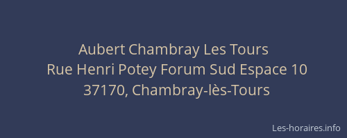 Aubert Chambray Les Tours