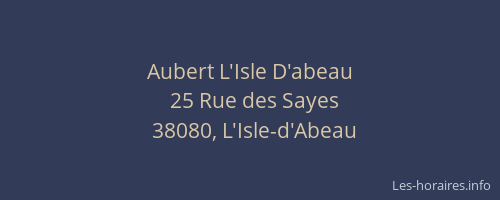 Aubert L'Isle D'abeau