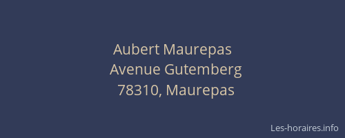 Aubert Maurepas