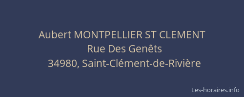 Aubert MONTPELLIER ST CLEMENT
